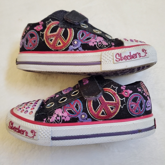 Skechers Twinkle Toes Light Up Toddler Girls Shoes Size 7 - Picture 11 of 13